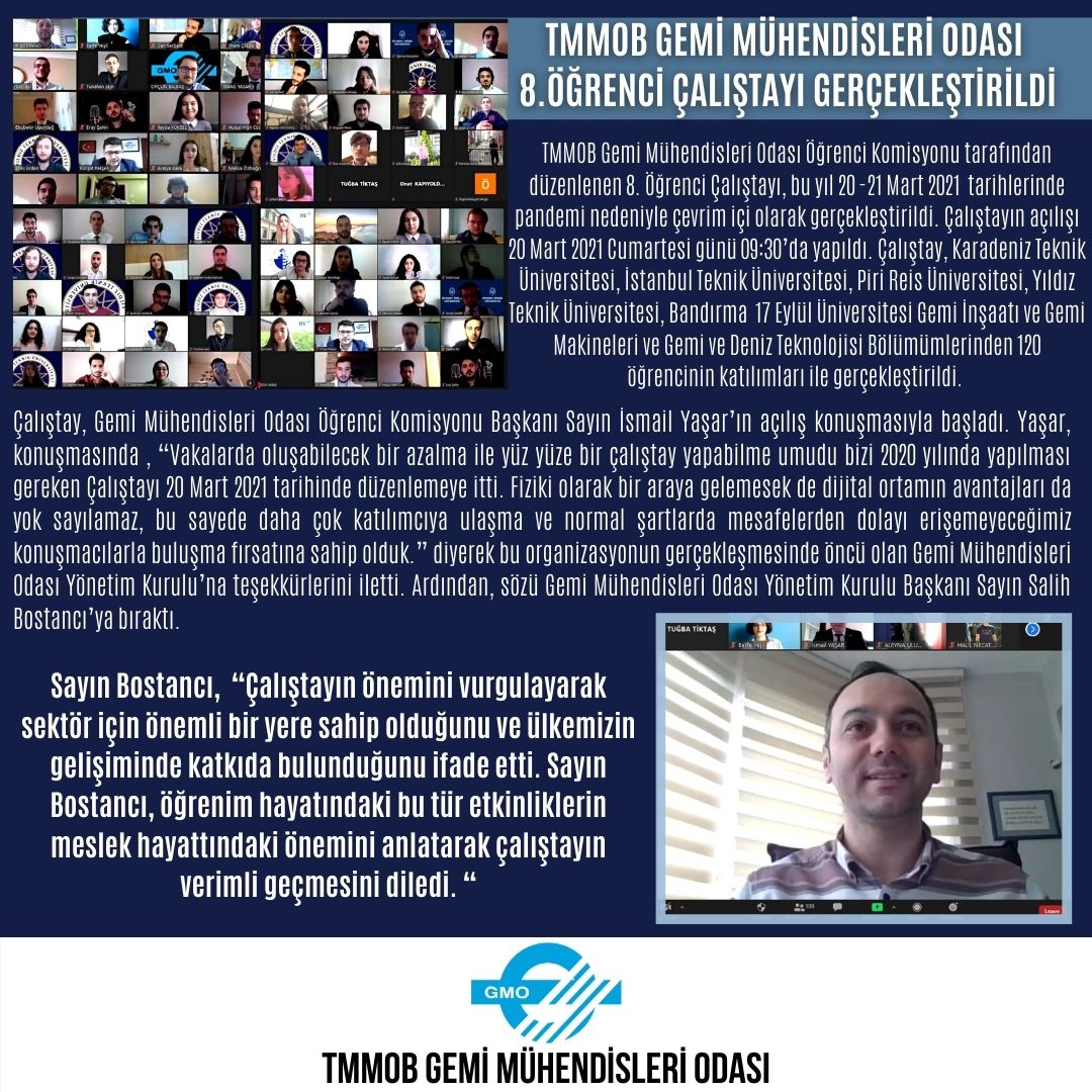 8. ÖĞRENCİ ÇALIŞTAYI GERÇEKLEŞTİRİLDİ