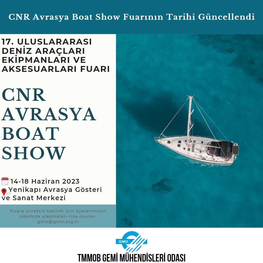 CNR AVRASYA BOAT SHOW FUARINA KATILIYORUZ