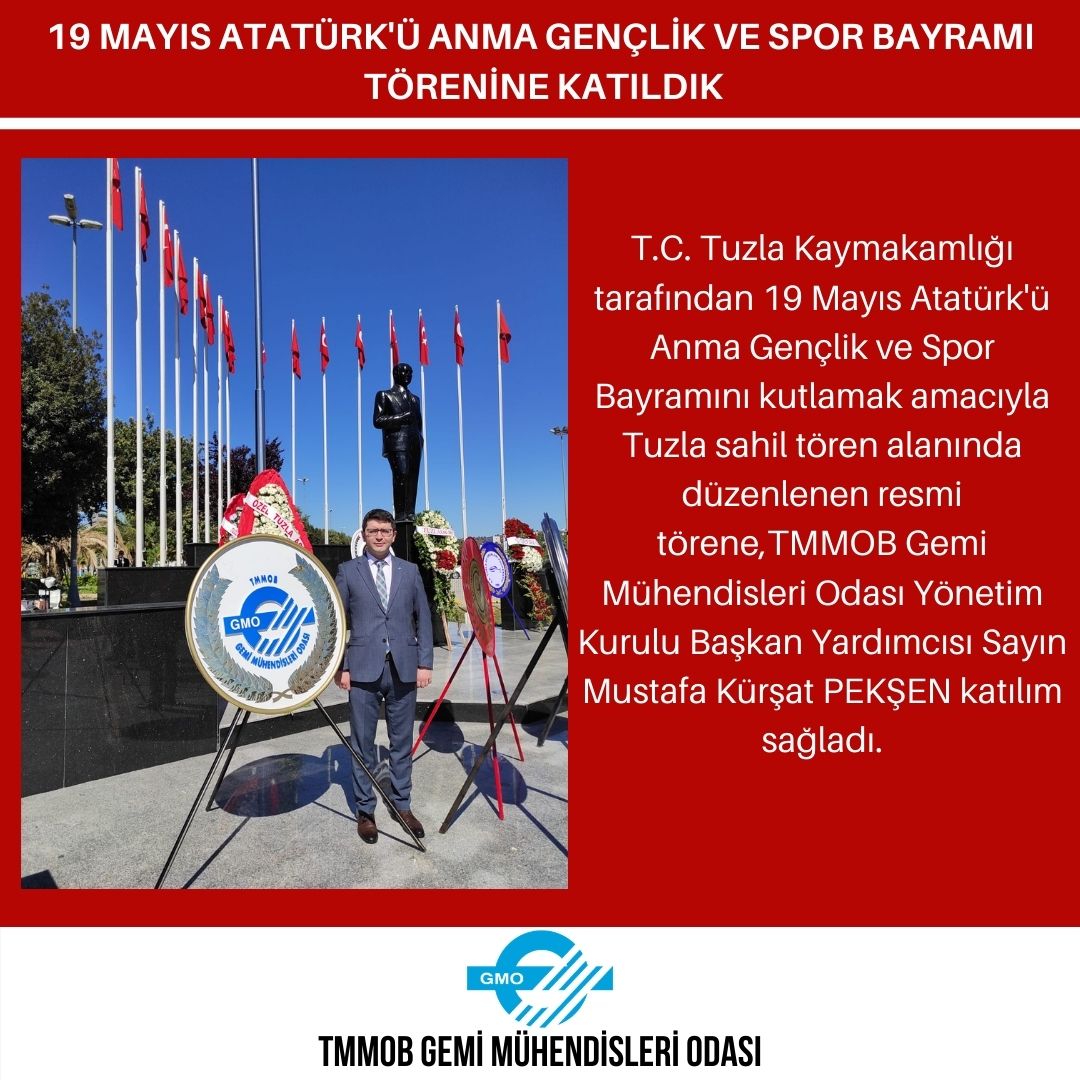 19 MAYIS ATATÜRK'Ü ANMA GENÇLİK VE SPOR BAYRAMI TÖRENİNE KATILDIK