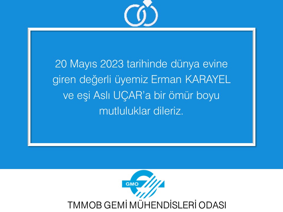 DEĞERLİ ÜYEMİZ ERMAN KARAYEL VE EŞİ ASLI UÇAR'A MUTLULUKLAR DİLİYORUZ