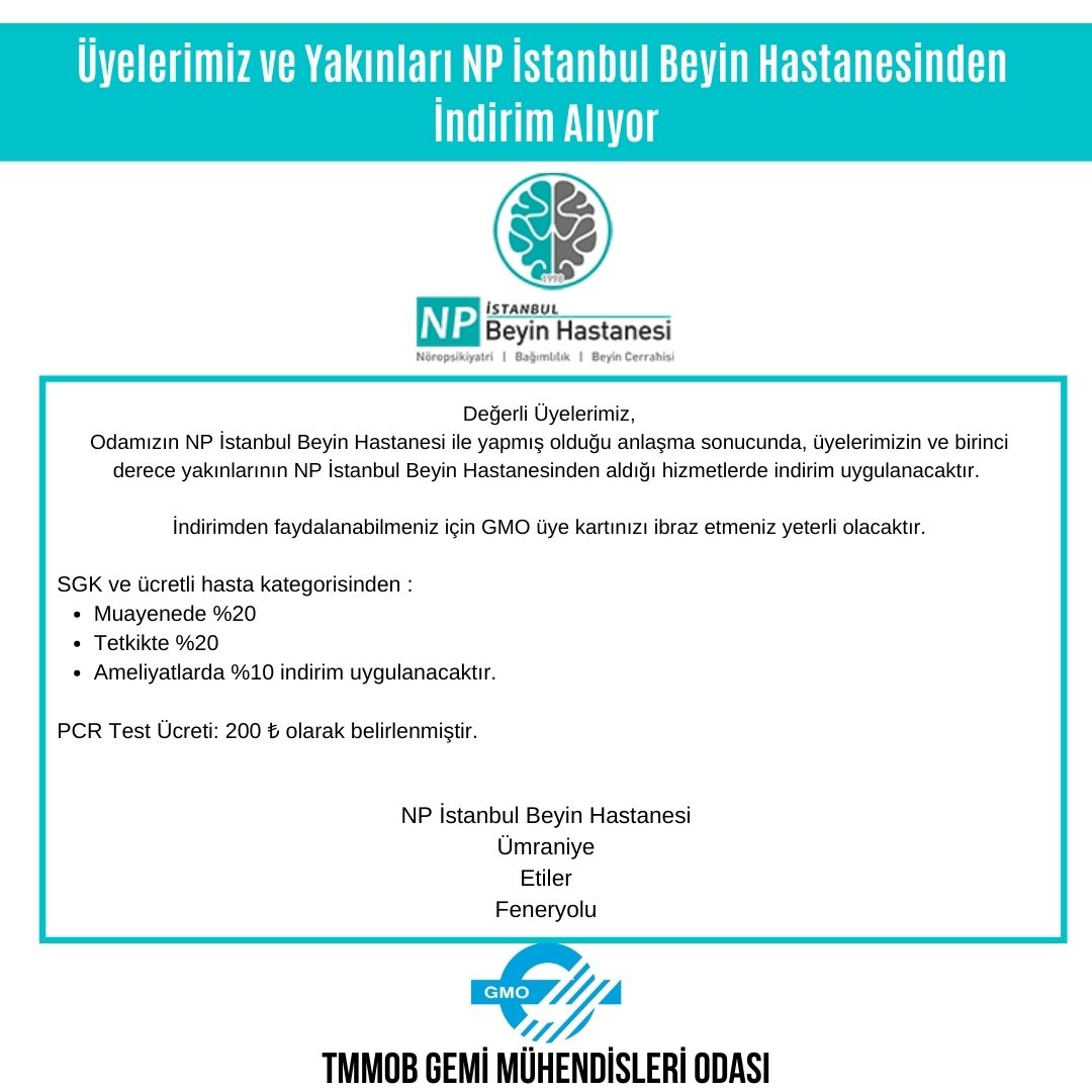 ÜYELERİMİZ VE YAKINLARI NP İSTANBUL BEYİN HASTANESİ'NDEN İNDİRİM ALIYOR