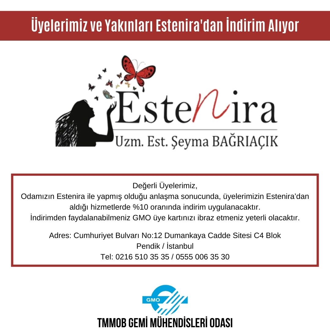 ÜYELERİMİZ VE YAKINLARI ESTENİRA'DAN İNDİRİM ALIYOR