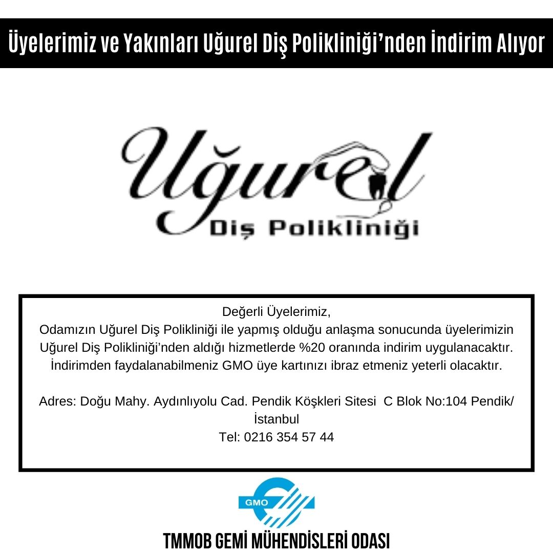 ÜYELERİMİZ VE YAKINLARI UĞUREL DİŞ POLİKLİNİĞİ'NDEN İNDİRİM ALIYOR