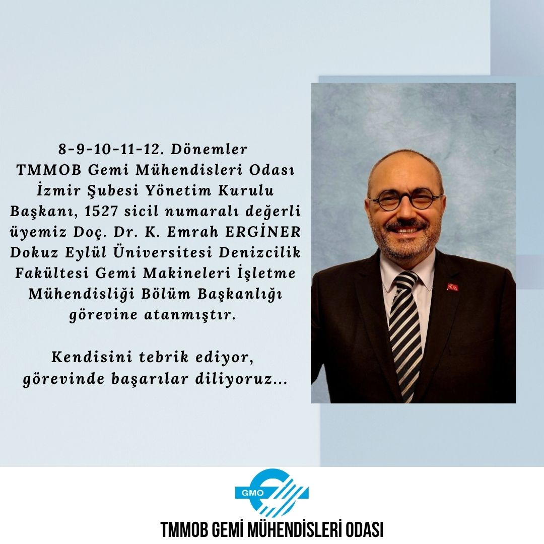ÜYEMİZ DOÇ. DR. EMRAH ERGİNER’İ TEBRİK EDİYOR GÖREVİNDE BAŞARILAR DİLİYORUZ