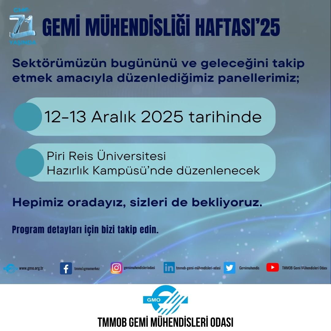 GEMİ MÜHENDİSLİĞİ HAFTASI’25 PANEL PROGRAMI