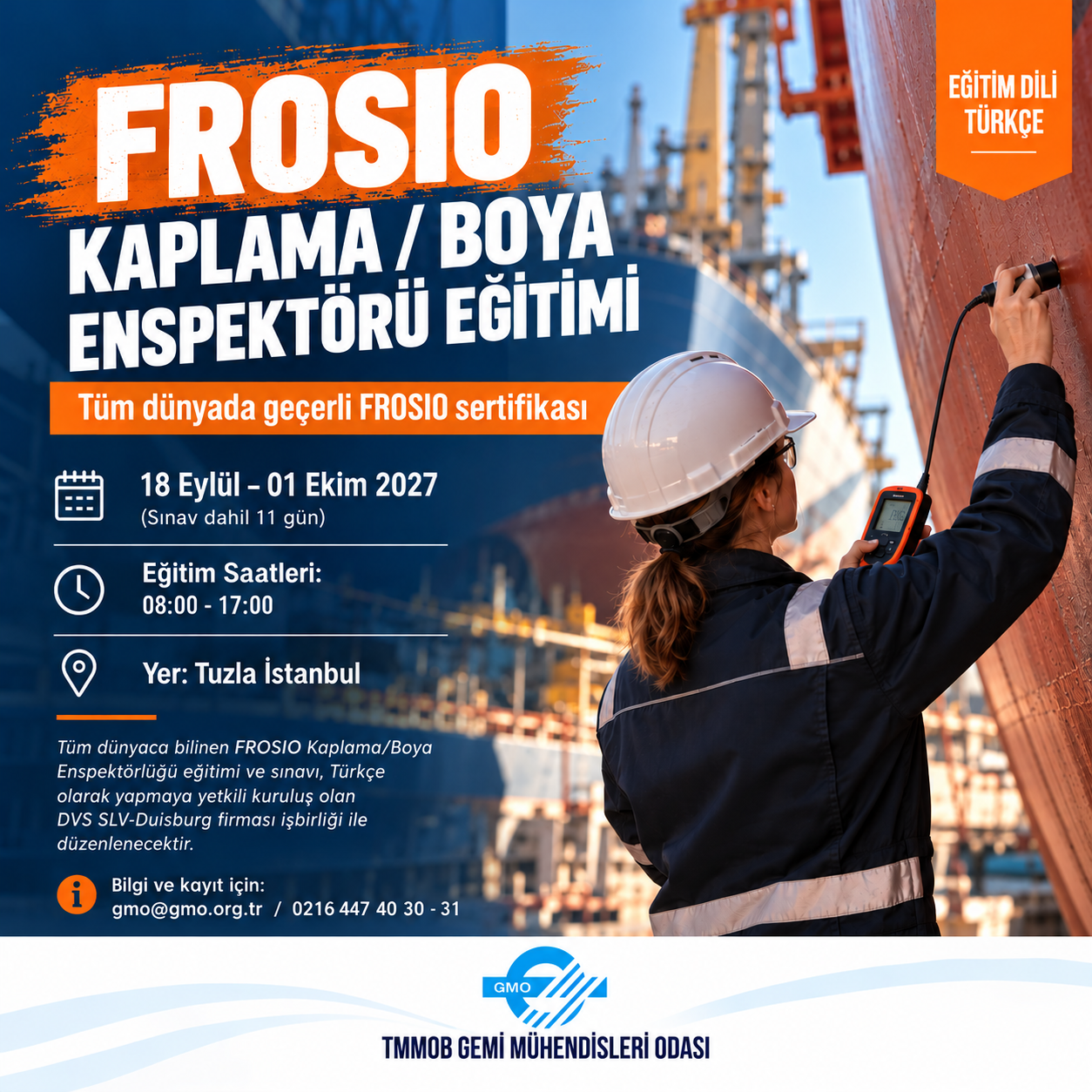 FROSIO KAPLAMA/BOYA ENSPEKTÖRÜ EĞİTİMİ EYLÜL 2027