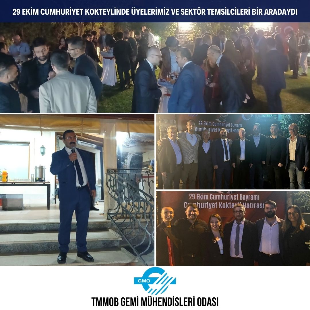 29 EKİM CUMHURİYET KOKTEYLİNDE ÜYELERİMİZ VE SEKTÖR TEMSİLCİLERİ BİR ARADAYDI