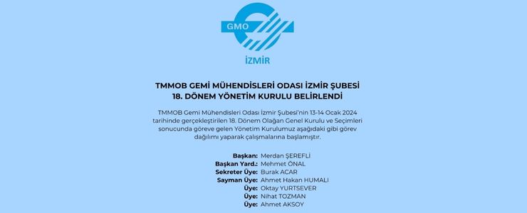 18. DÖNEM İZMİR ŞUBE YÖNETİM KURULU BELİRLENDİ.